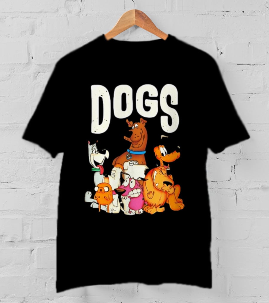 DOGS Astro Scooby Doo Jake Droopy Brian Griffin Courage Pluto Muttley T-Shirt