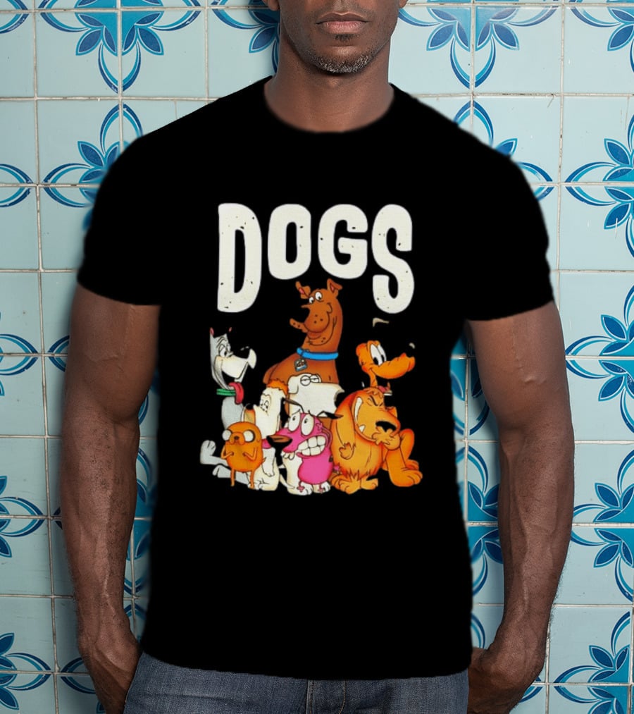 DOGS Astro Scooby Doo Jake Droopy Brian Griffin Courage Pluto Muttley T-Shirt