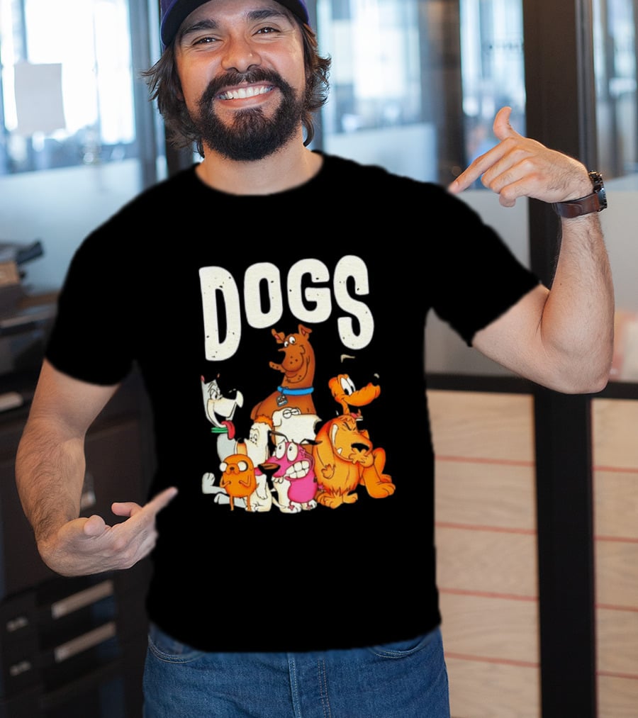 DOGS Astro Scooby Doo Jake Droopy Brian Griffin Courage Pluto Muttley T-Shirt