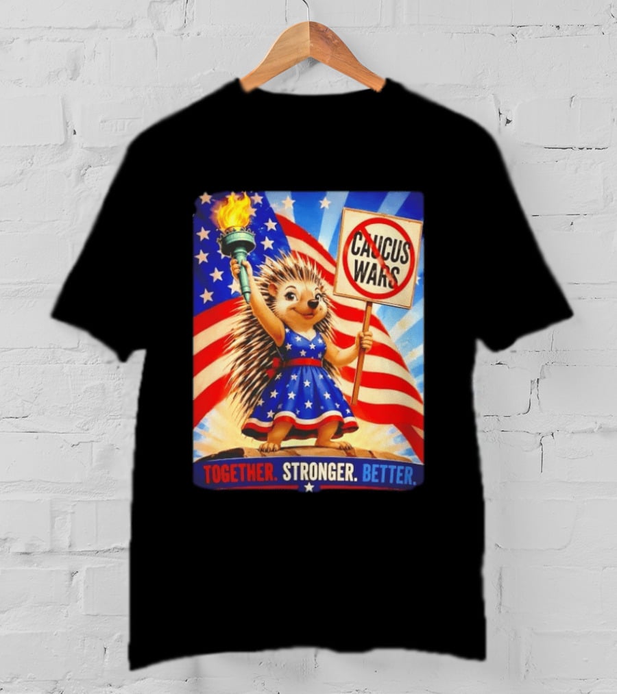 Hedgehog Liberty No Caucus Wars Together Stronger Better T-Shirt