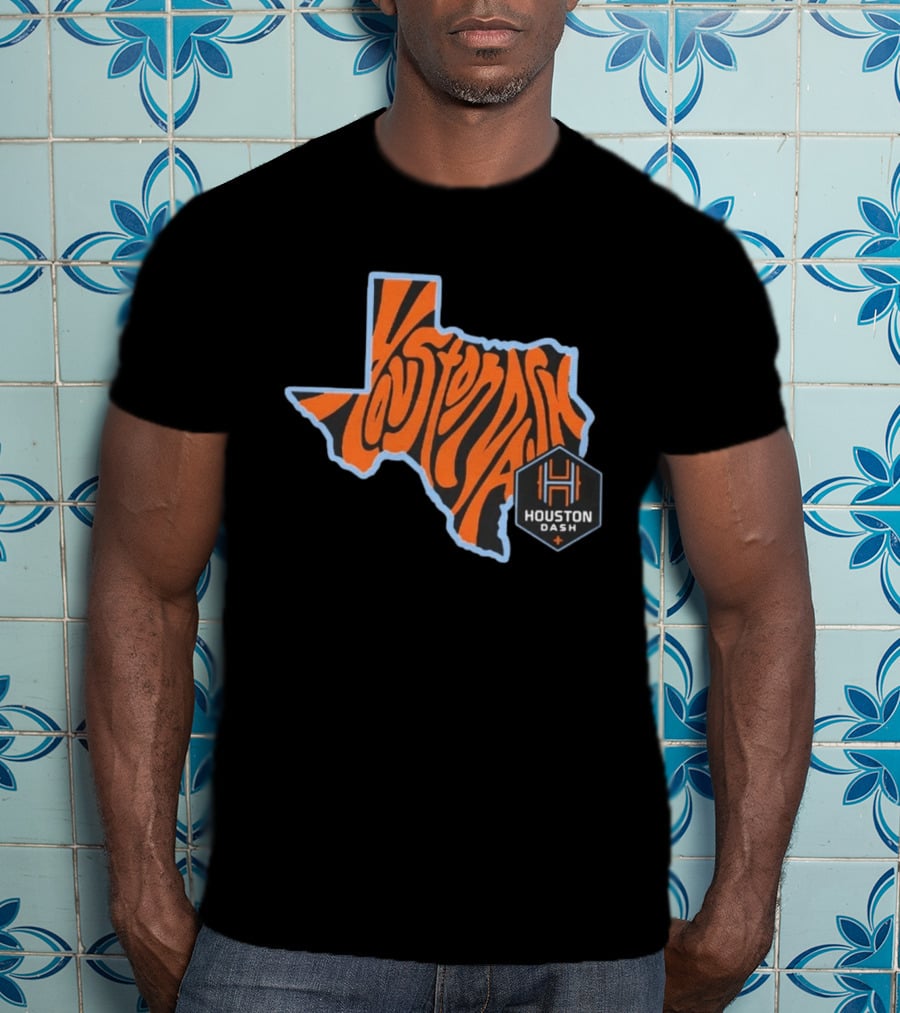 Houston Dash Groovy Texas State Map T-Shirt