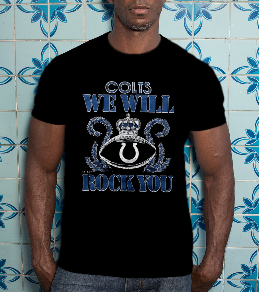 Indianapolis Colts We Will Rock You Crown Symbol 2026 T-Shirt