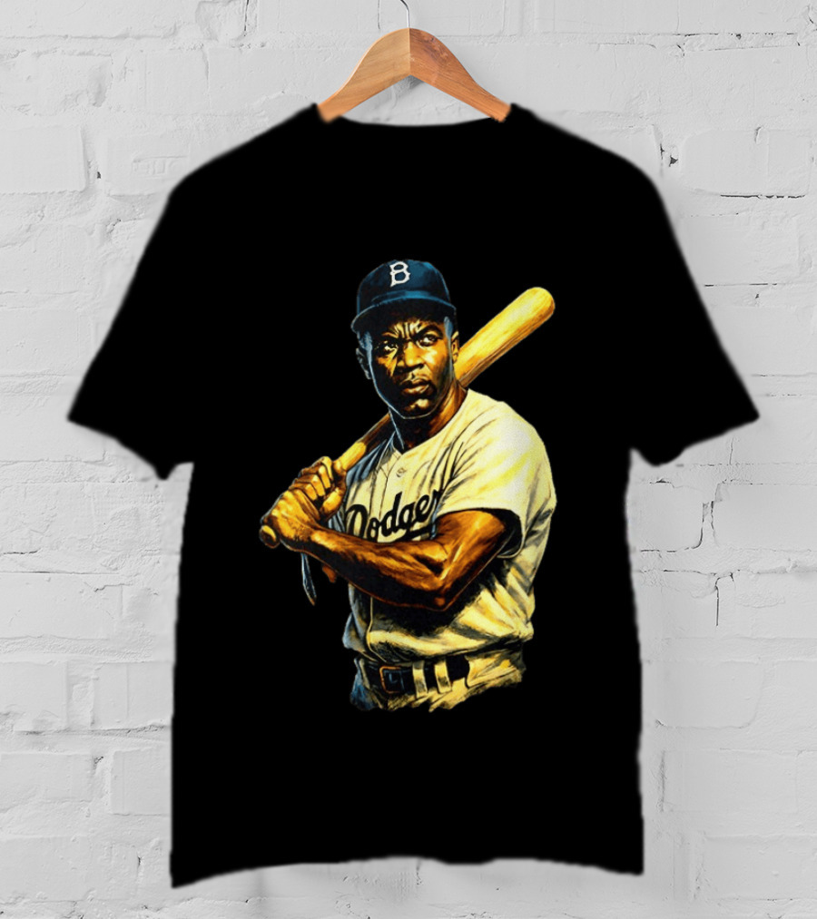 Jackie Robinson Brooklyn Dodgers Baseball Legend T-Shirt