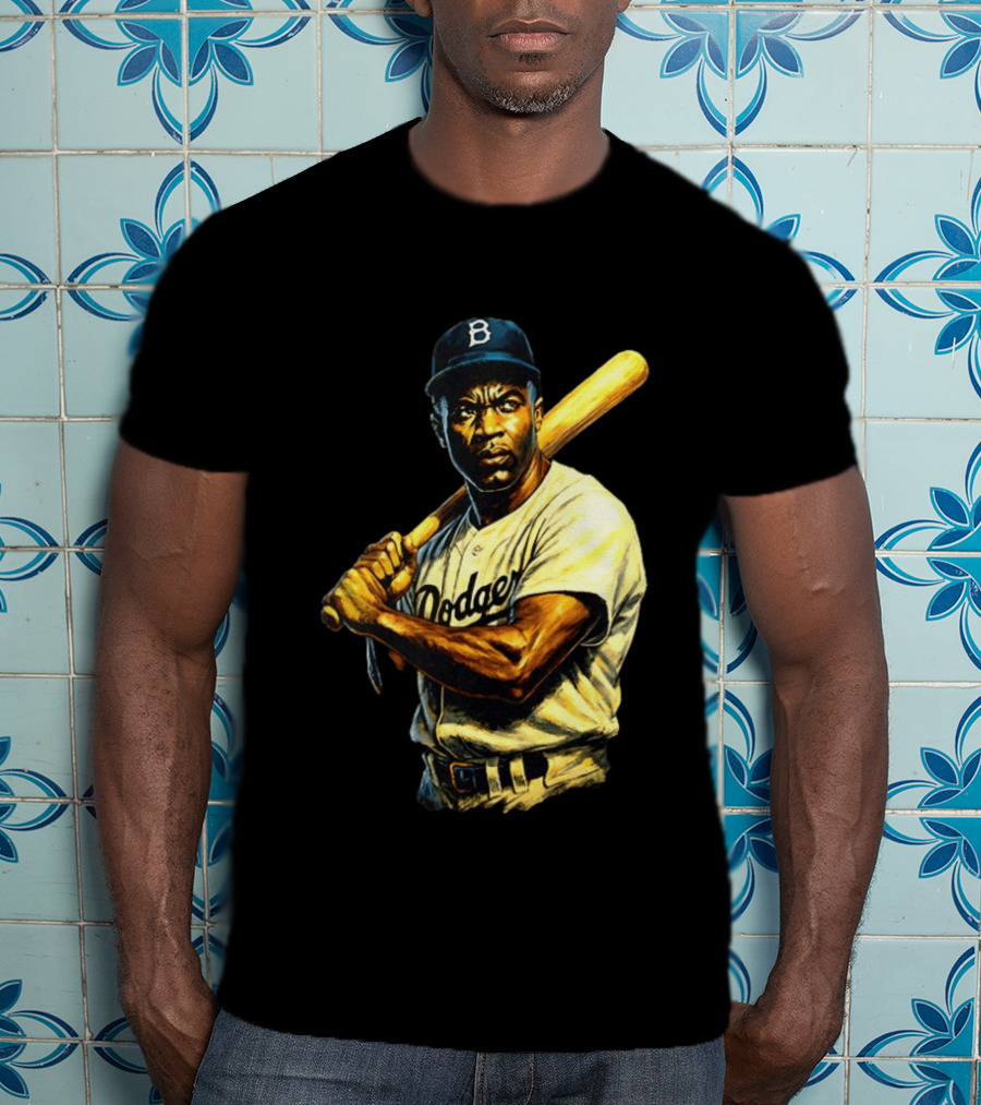 Jackie Robinson Brooklyn Dodgers Baseball Legend T-Shirt