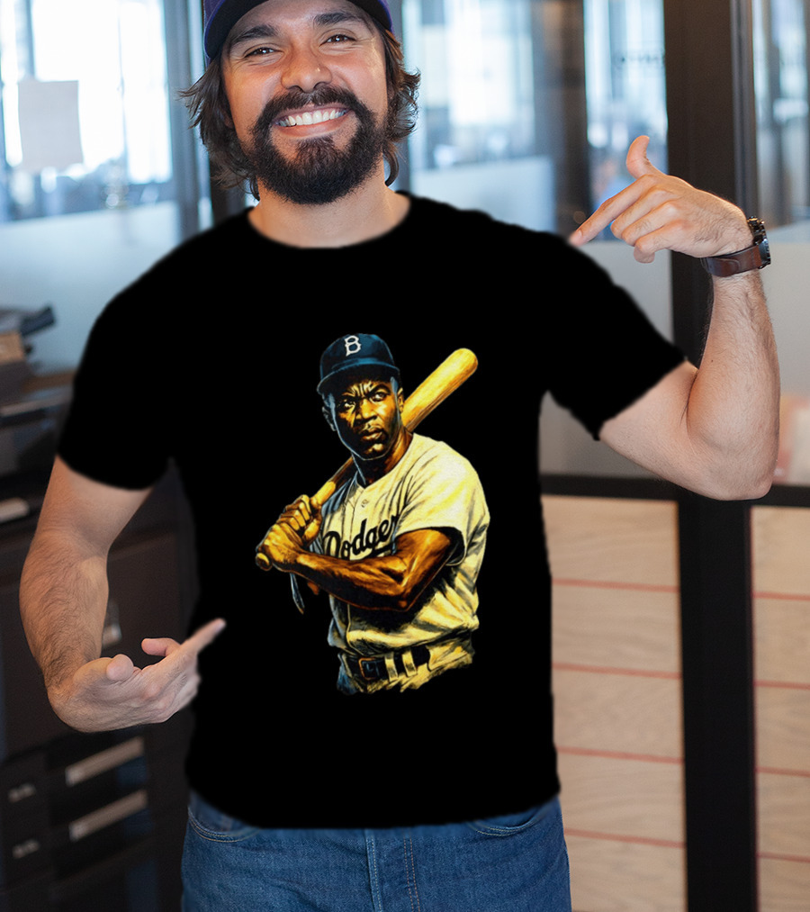 Jackie Robinson Brooklyn Dodgers Baseball Legend T-Shirt