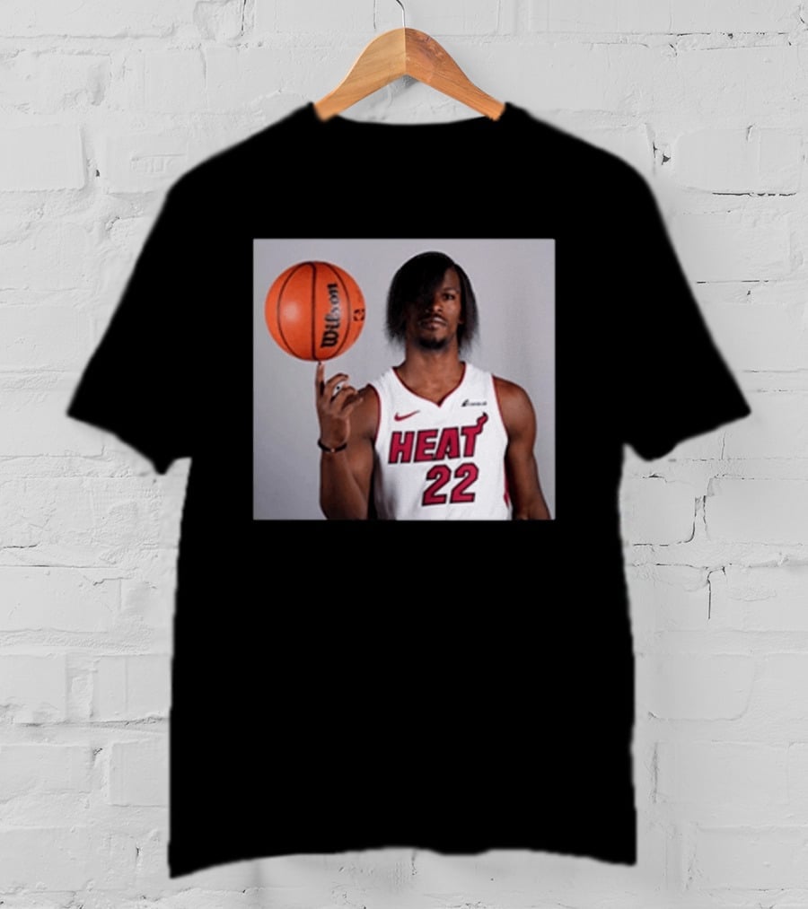 Jimmy Butler Miami Heat 22 Wilson Basketball Nike T-Shirt