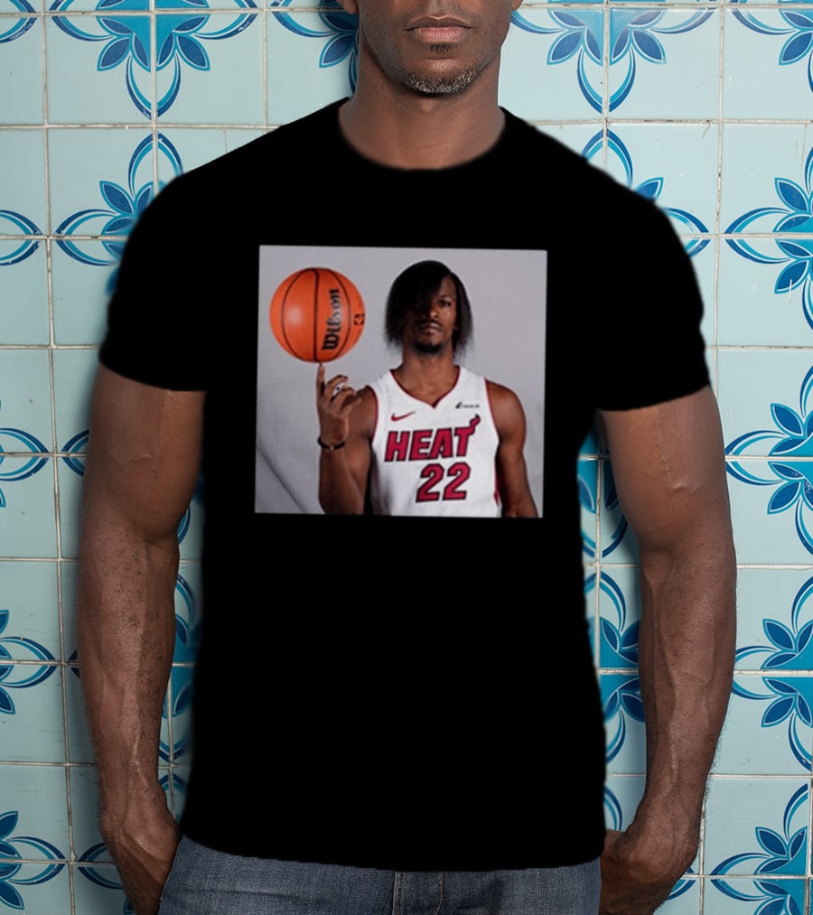 Jimmy Butler Miami Heat 22 Wilson Basketball Nike T-Shirt