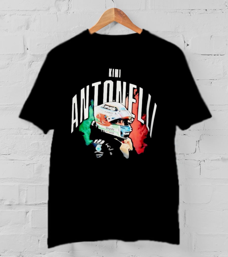 Kimi Antonelli AMG Petronas Formula One Team Racing Helmet Italian Flag T-Shirt