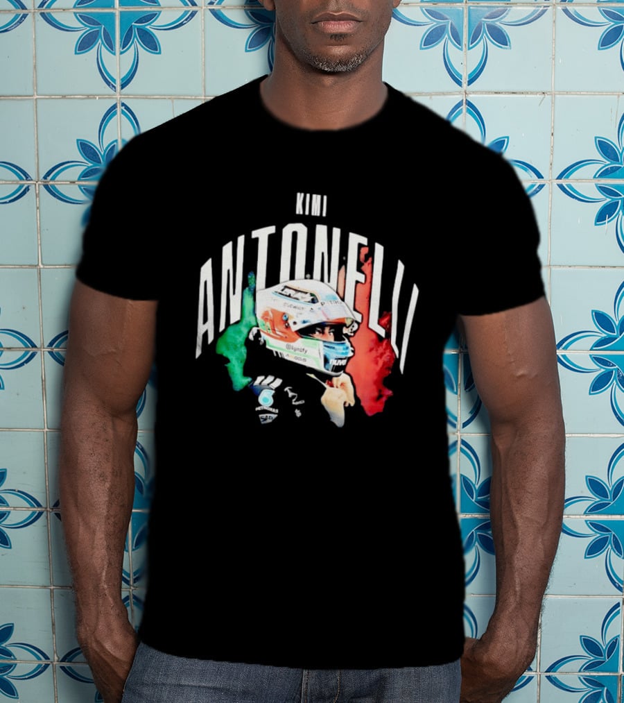 Kimi Antonelli AMG Petronas Formula One Team Racing Helmet Italian Flag T-Shirt