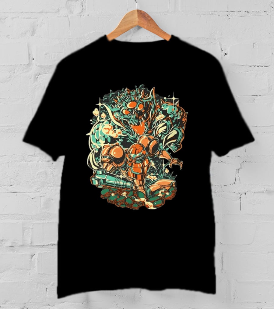 Metroid Samus Aran Kraid Catastrophic Day Retro Gaming T-Shirt