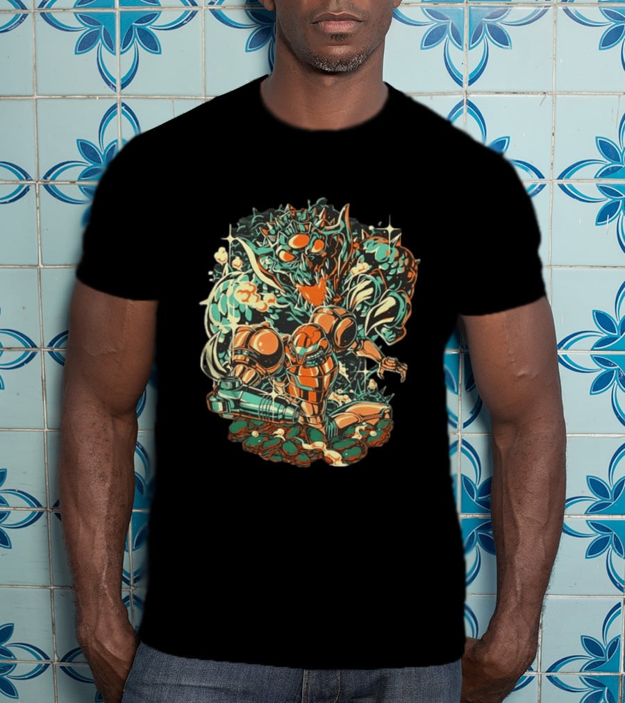 Metroid Samus Aran Kraid Catastrophic Day Retro Gaming T-Shirt