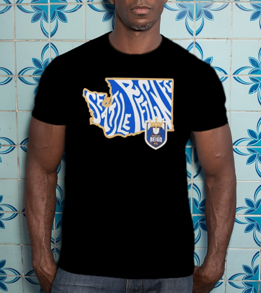 Seattle Reign FC Groovy Team State Seattle Reign FC Crest T-Shirt