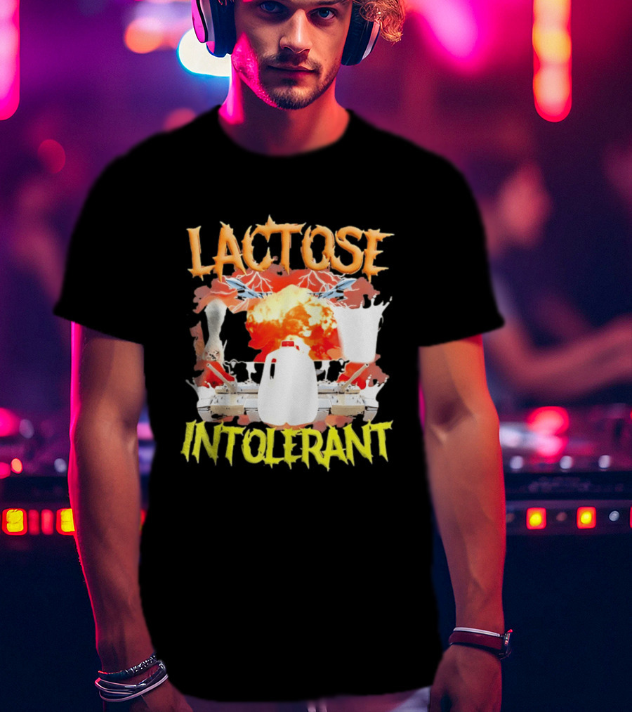 Lactose Intolerant Explosive Milk Jug Meme T-Shirt