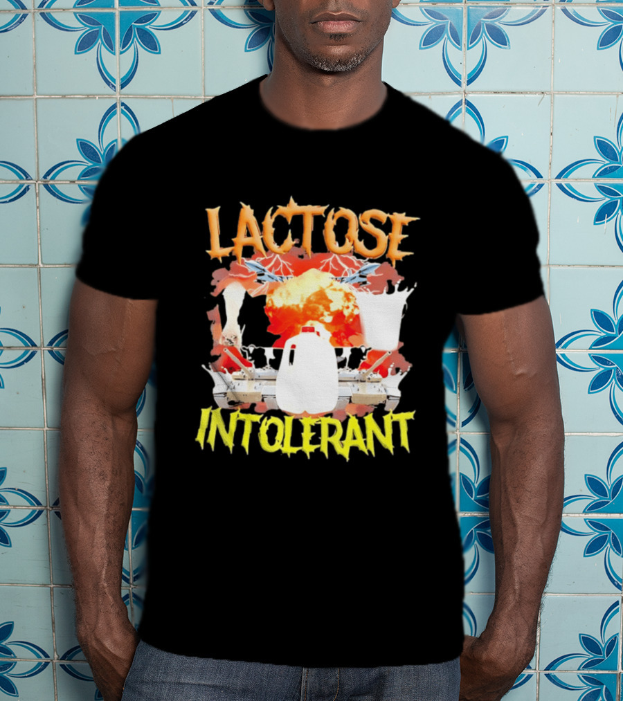 Lactose Intolerant Explosive Milk Jug Meme T-Shirt