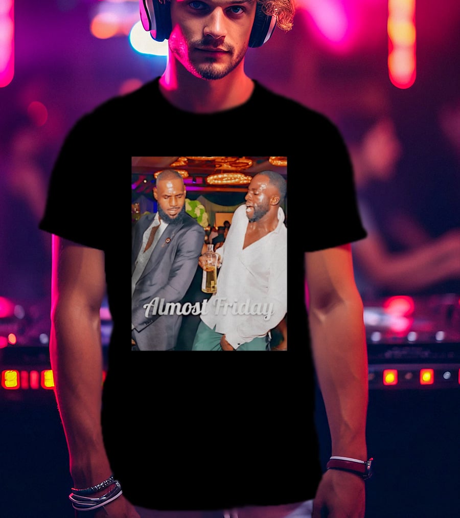 LeBron James Draymond Green Almost Friday Club Scene T-Shirt
