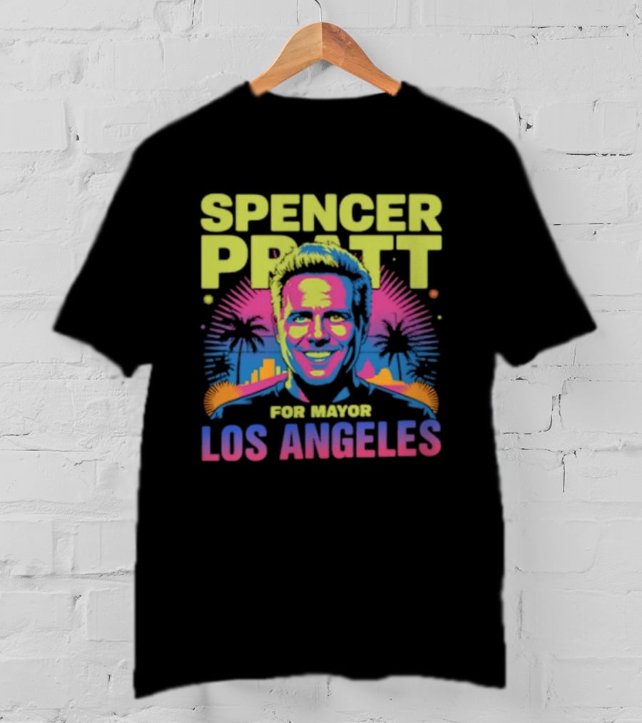 Spencer Pratt For Mayor Los Angeles Neon Pop T-Shirt