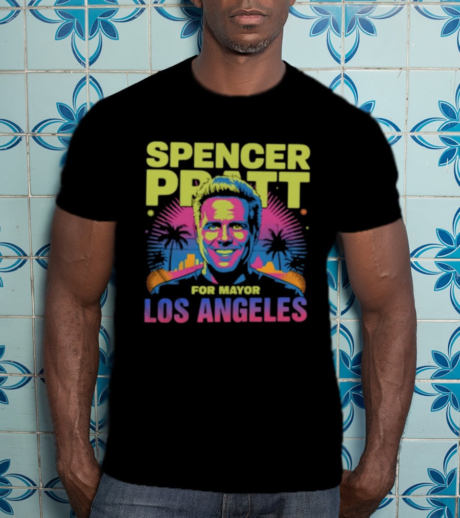 Spencer Pratt For Mayor Los Angeles Neon Pop T-Shirt