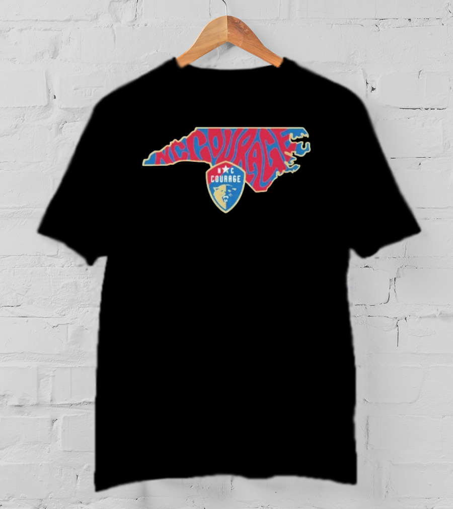 NC Courage Groovy State Map Team Spirit T-Shirt