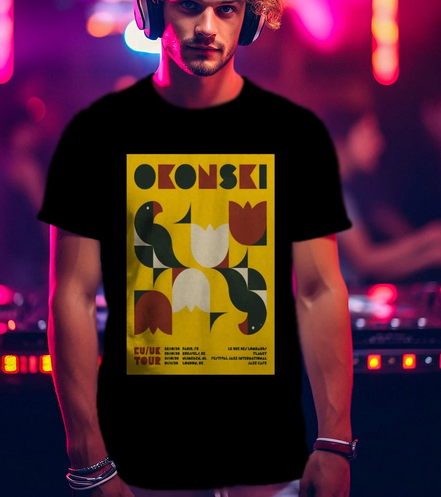 Okonski EU UK Tour 2026 Paris Brussels Nijmegen London Jazz Shows T-Shirt