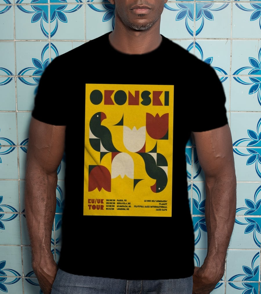 Okonski EU UK Tour 2026 Paris Brussels Nijmegen London Jazz Shows T-Shirt