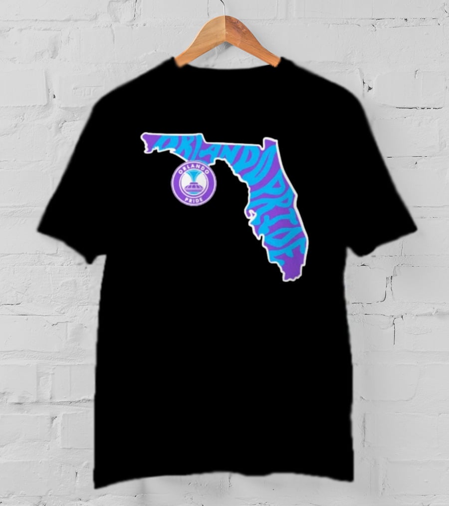 Orlando Pride Groovy State Of Florida Map Team T-Shirt