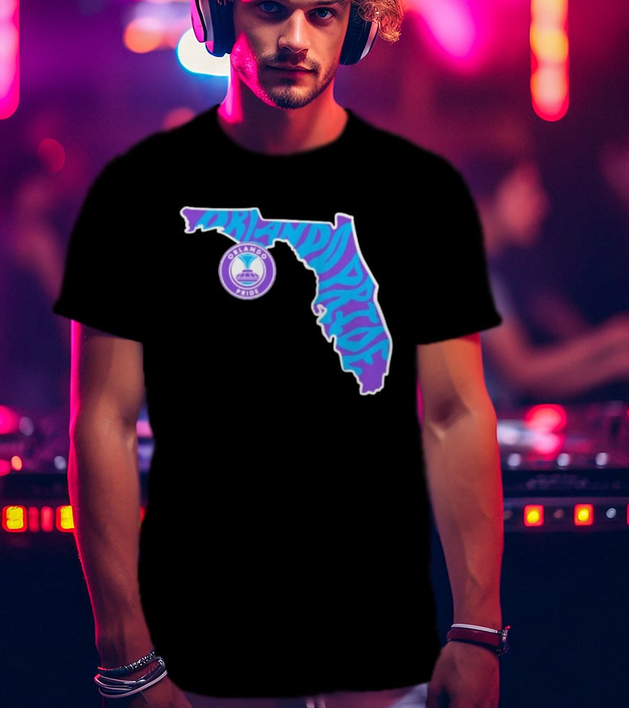 Orlando Pride Groovy State Of Florida Map Team T-Shirt