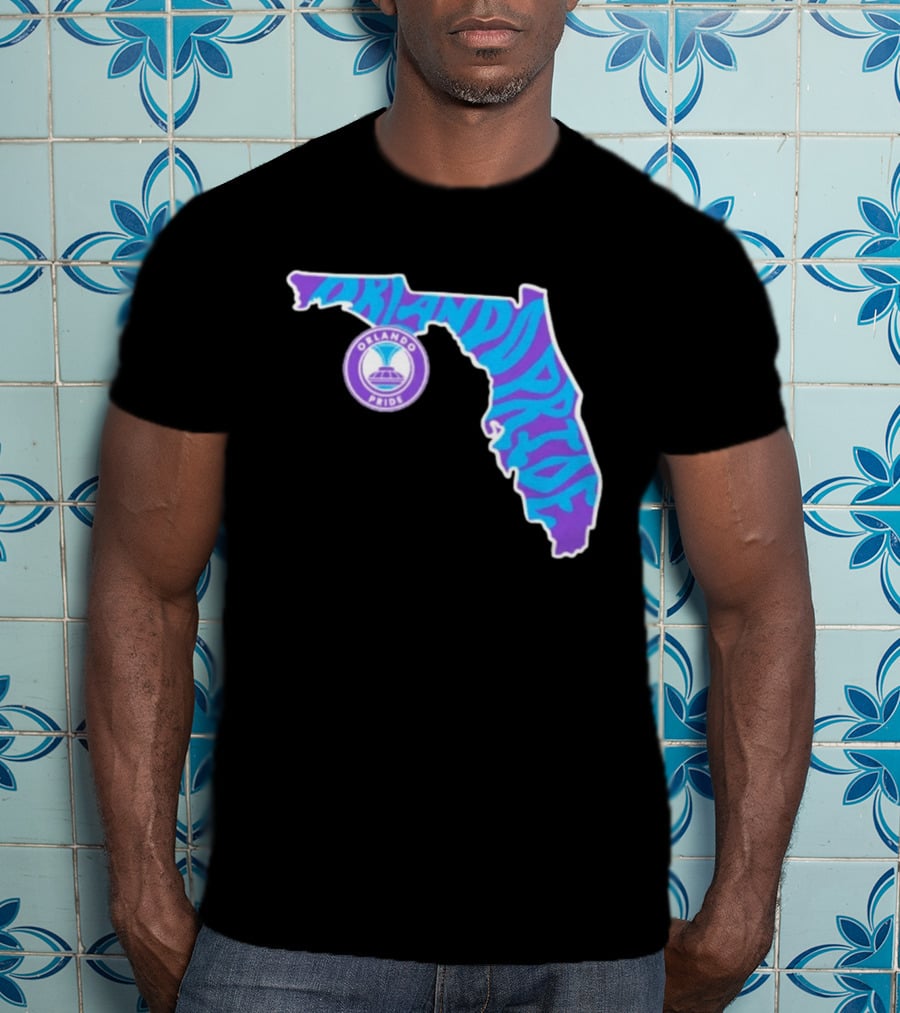 Orlando Pride Groovy State Of Florida Map Team T-Shirt