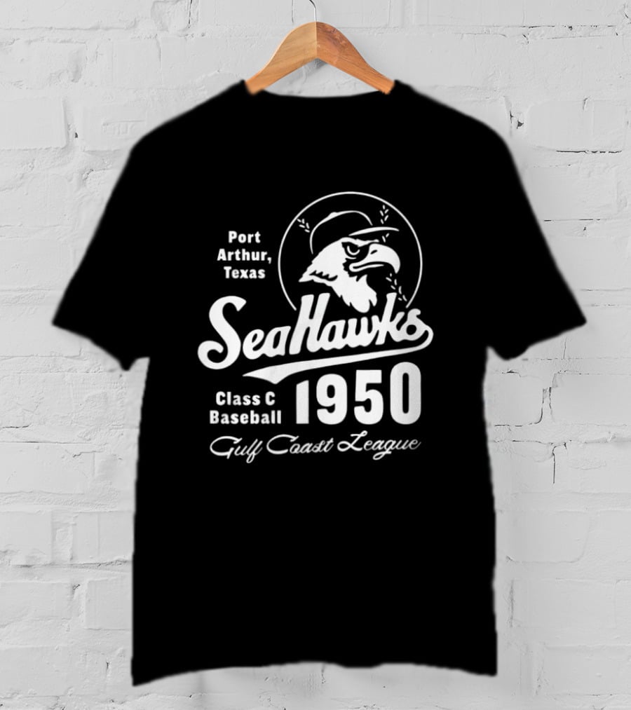Port Arthur Texas Seahawks Class C Baseball 1950 Gulf Coast League T-Shirt