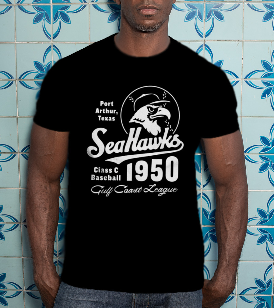 Port Arthur Texas Seahawks Class C Baseball 1950 Gulf Coast League T-Shirt