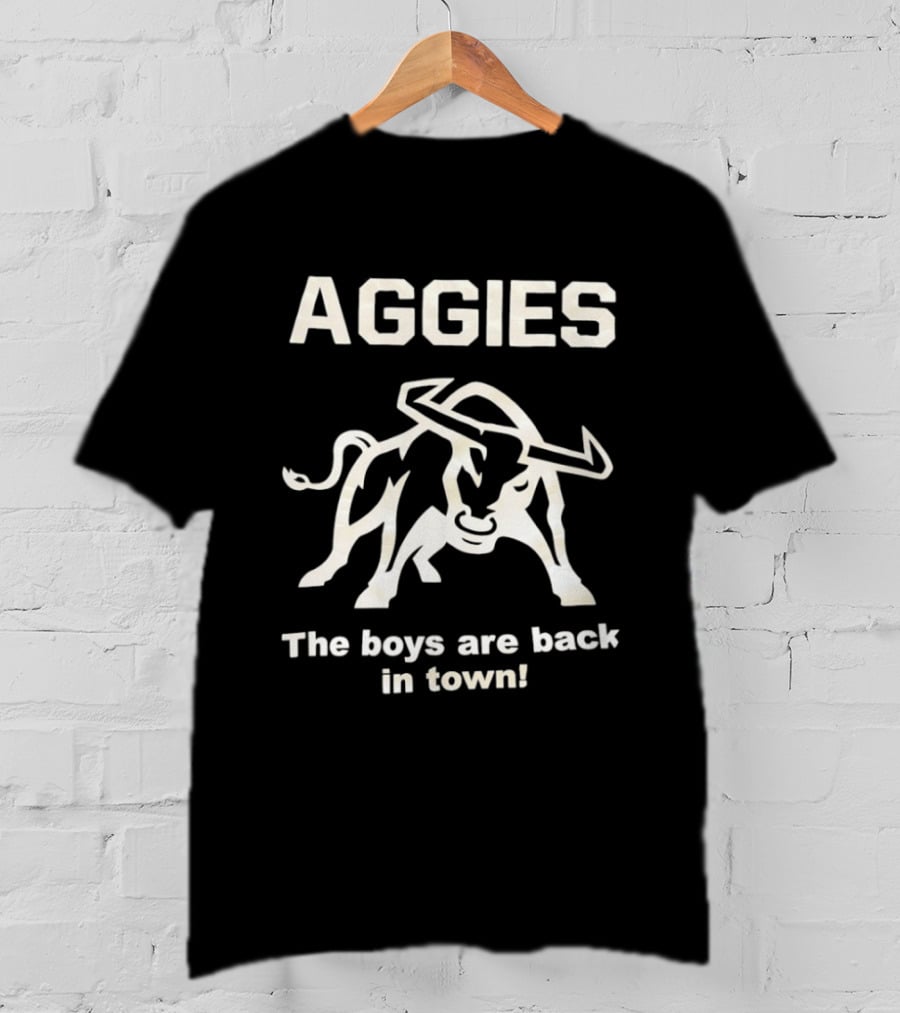 Utah State Aggies The Boys Are Back In Town Bull T-Shirt