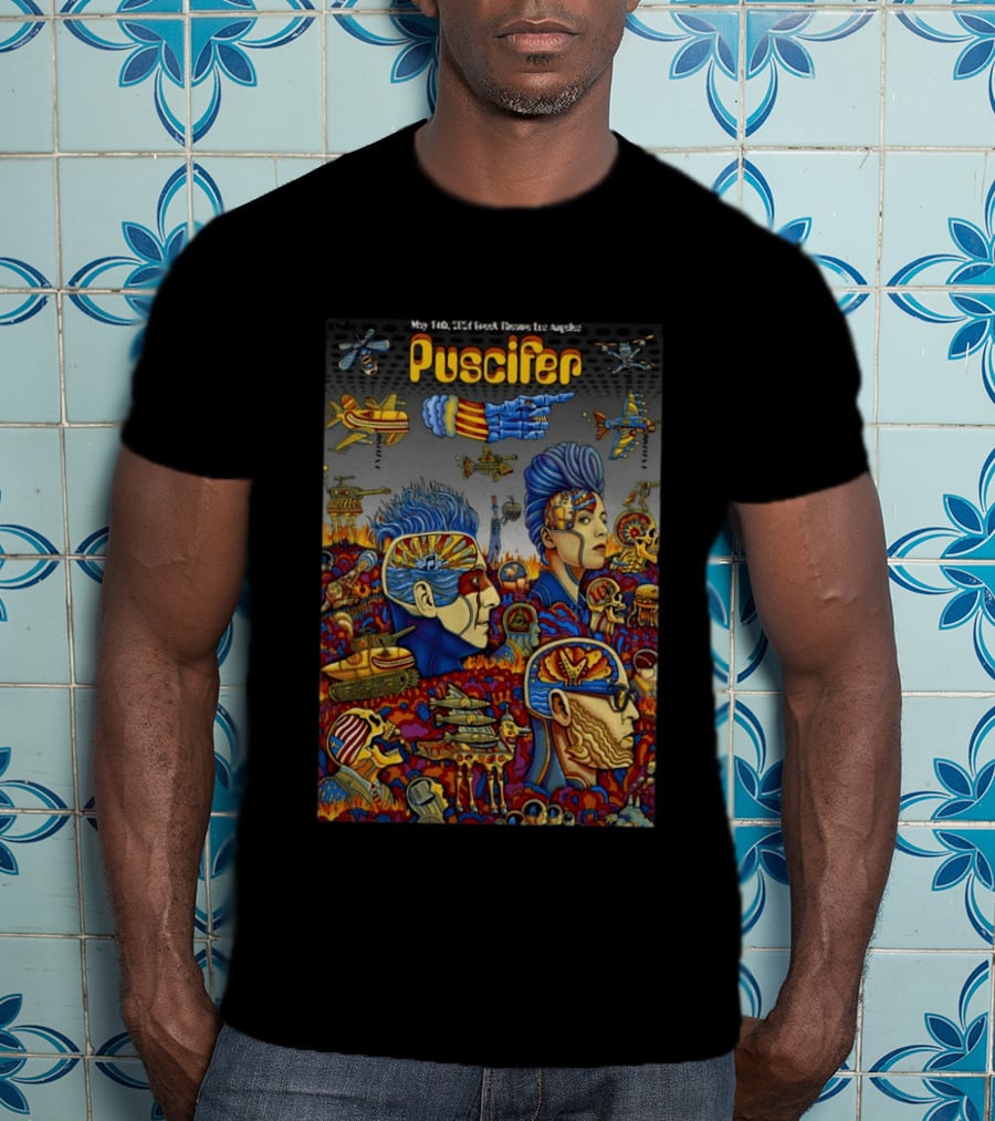 Puscifer May 14 2026 Greek Theatre Los Angeles CA Psychedelic Concert T-Shirt