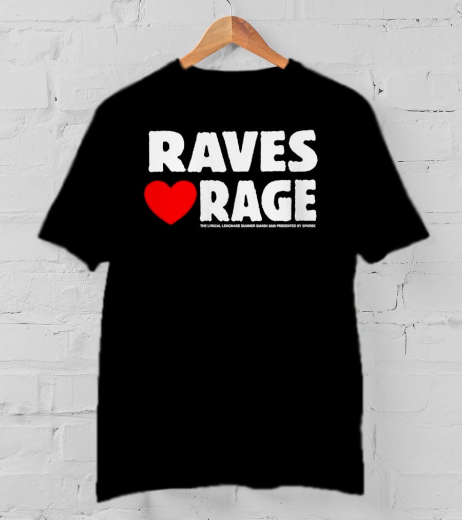 Raves Love Rage Summer Smash 2026 Festival Black Trucker T-Shirt