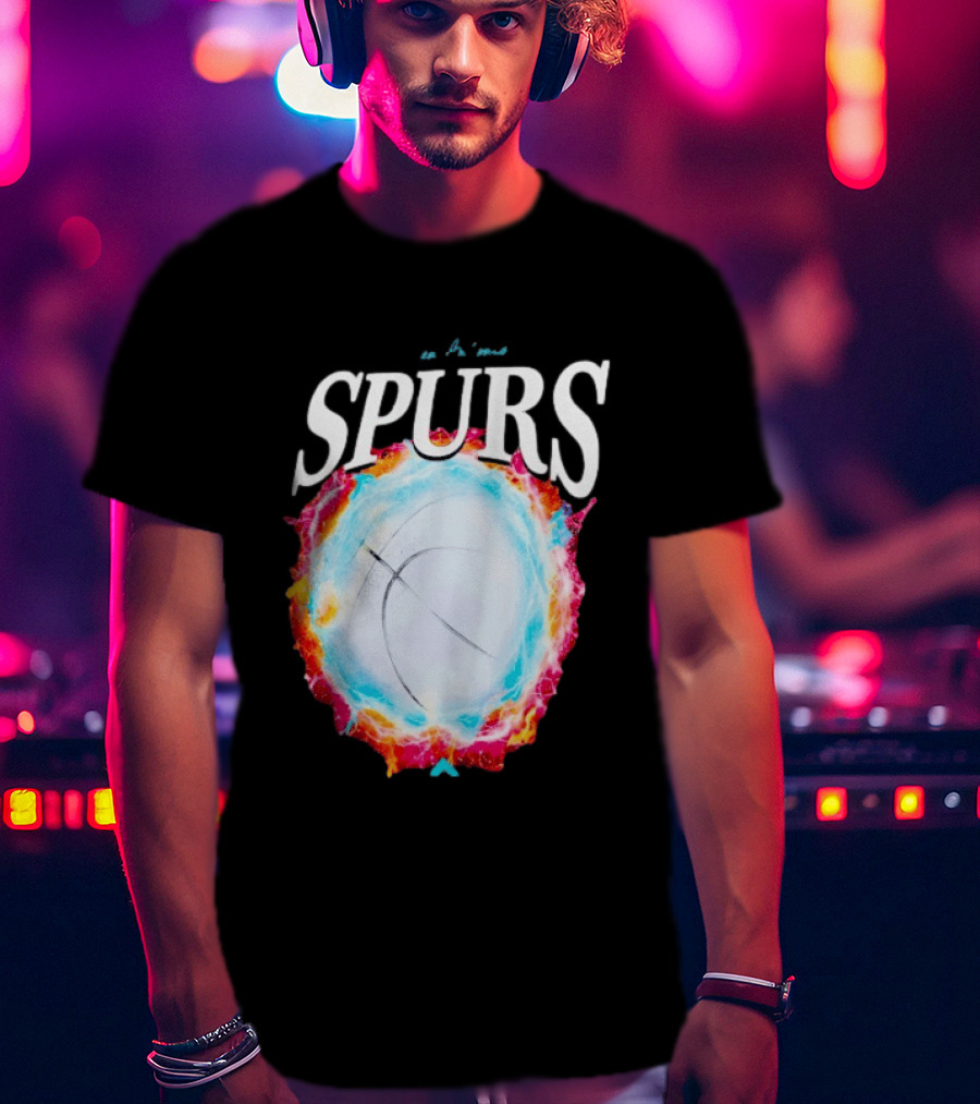 San Antonio Spurs Basketball Cosmic Energy Burst 2026 T-Shirt