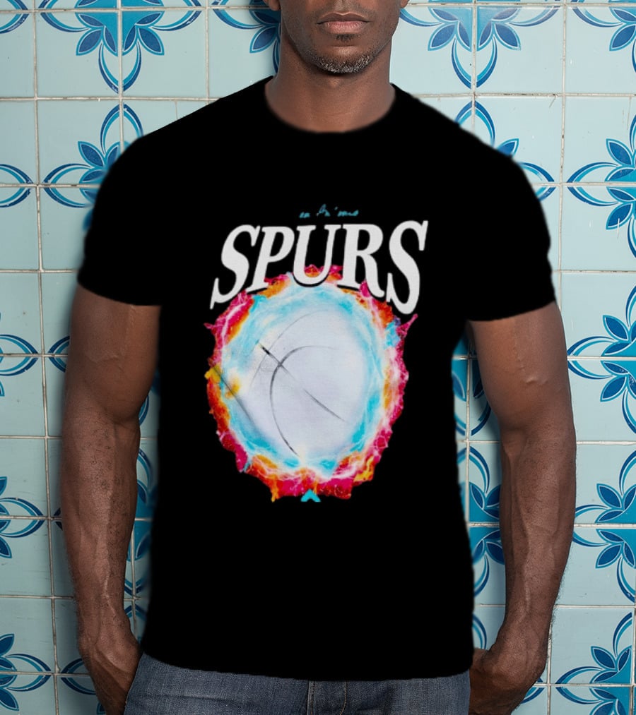 San Antonio Spurs Basketball Cosmic Energy Burst 2026 T-Shirt