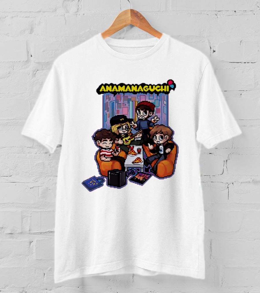 Anamanaguchi Scott Pilgrim Vs The World The Game Retro Pixel Art Scene T-Shirt