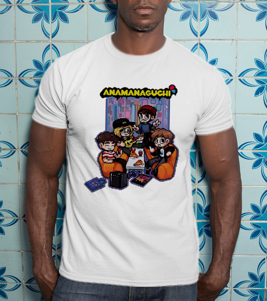 Anamanaguchi Scott Pilgrim Vs The World The Game Retro Pixel Art Scene T-Shirt