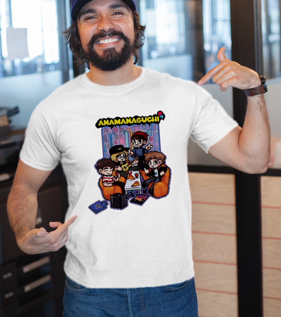 Anamanaguchi Scott Pilgrim Vs The World The Game Retro Pixel Art Scene T-Shirt