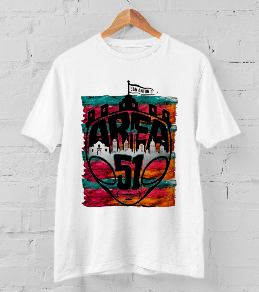 Area 51 San Antonio Spurs NBA Fiesta Skyline 2026 Victor Wembanyama T-Shirt