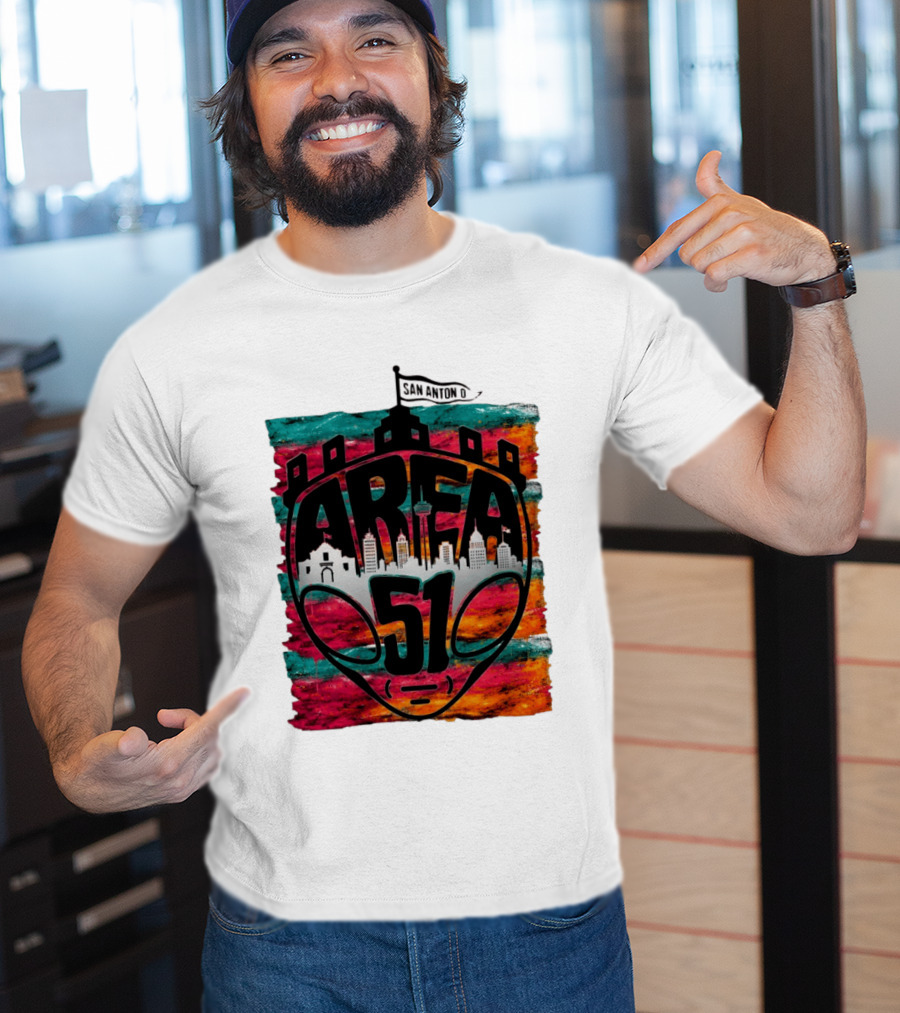 Area 51 San Antonio Spurs NBA Fiesta Skyline 2026 Victor Wembanyama T-Shirt