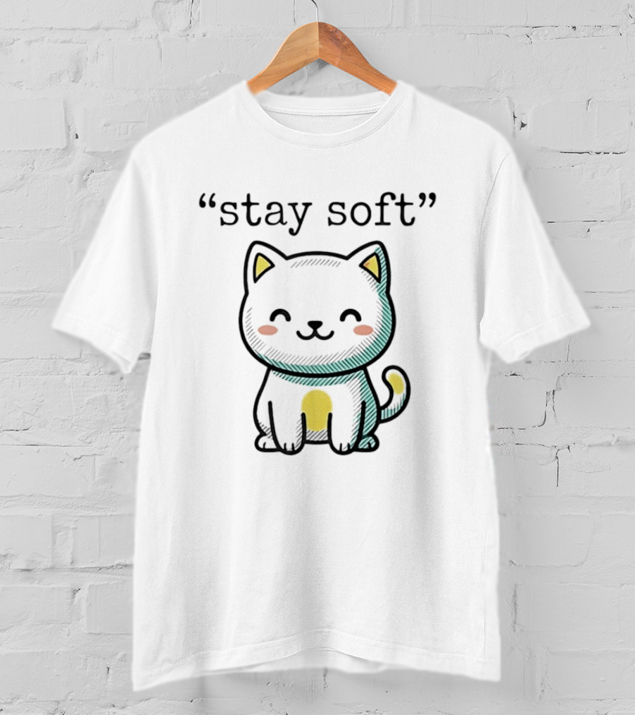 Stay Soft Cute Cat T-Shirt