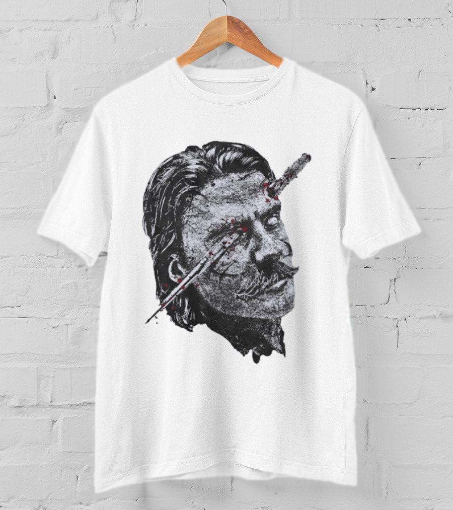 Chud The Builder Black And White Drawing With Eye Injury Dalton Eatherly T-Shirt