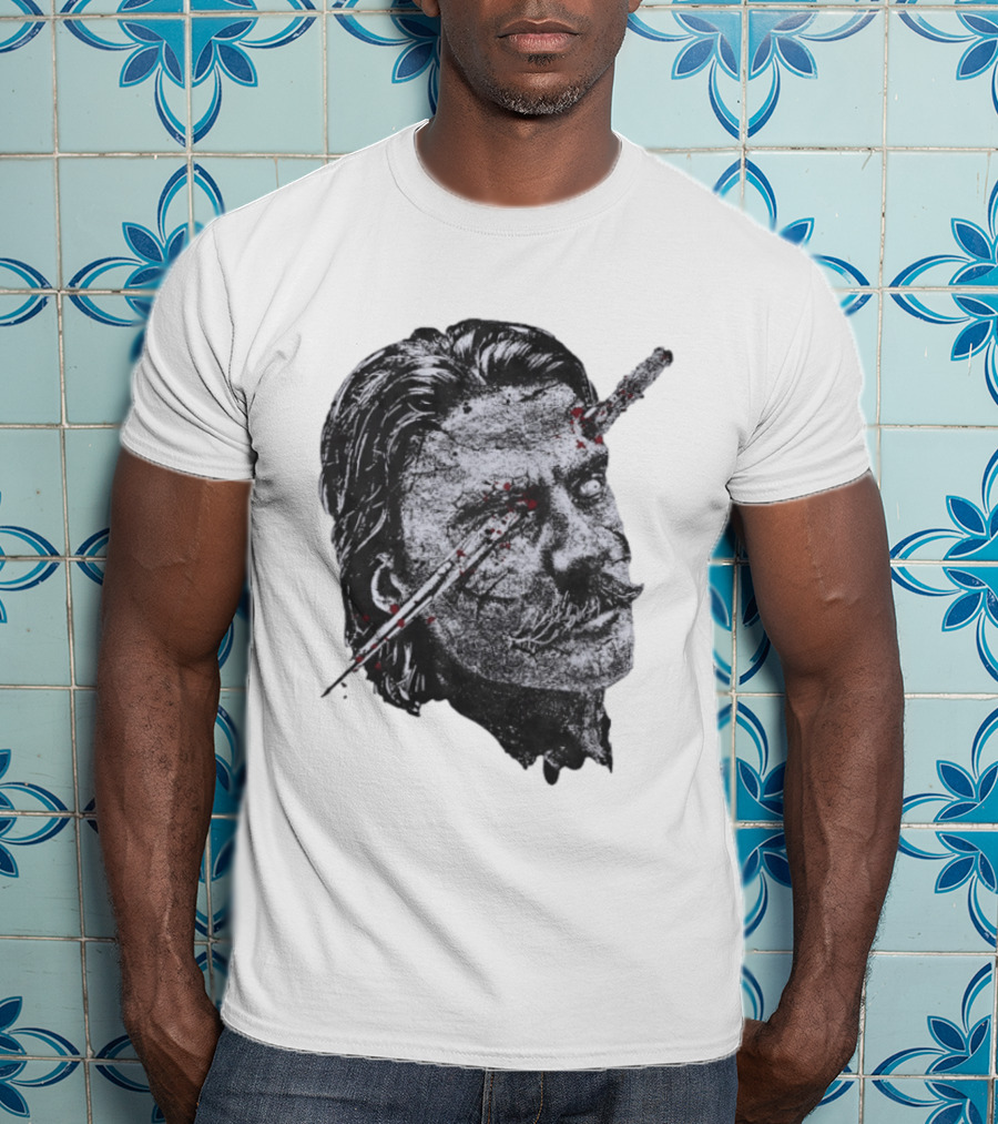 Chud The Builder Black And White Drawing With Eye Injury Dalton Eatherly T-Shirt