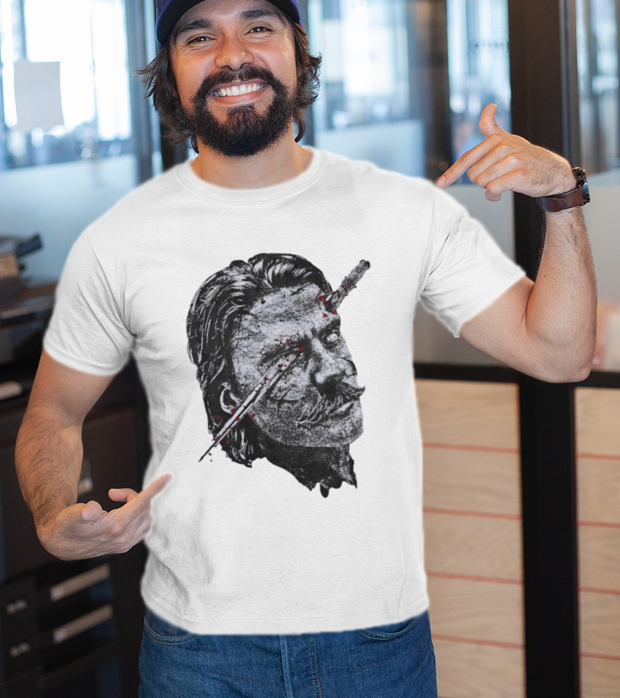 Chud The Builder Black And White Drawing With Eye Injury Dalton Eatherly T-Shirt
