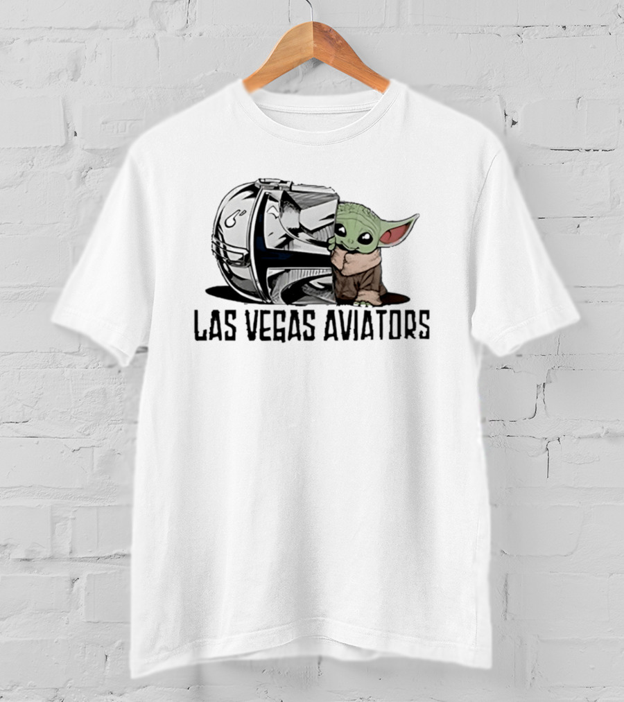 Las Vegas Aviators Star Wars Night 2026 Baby Yoda Pilot Helmet T-Shirt