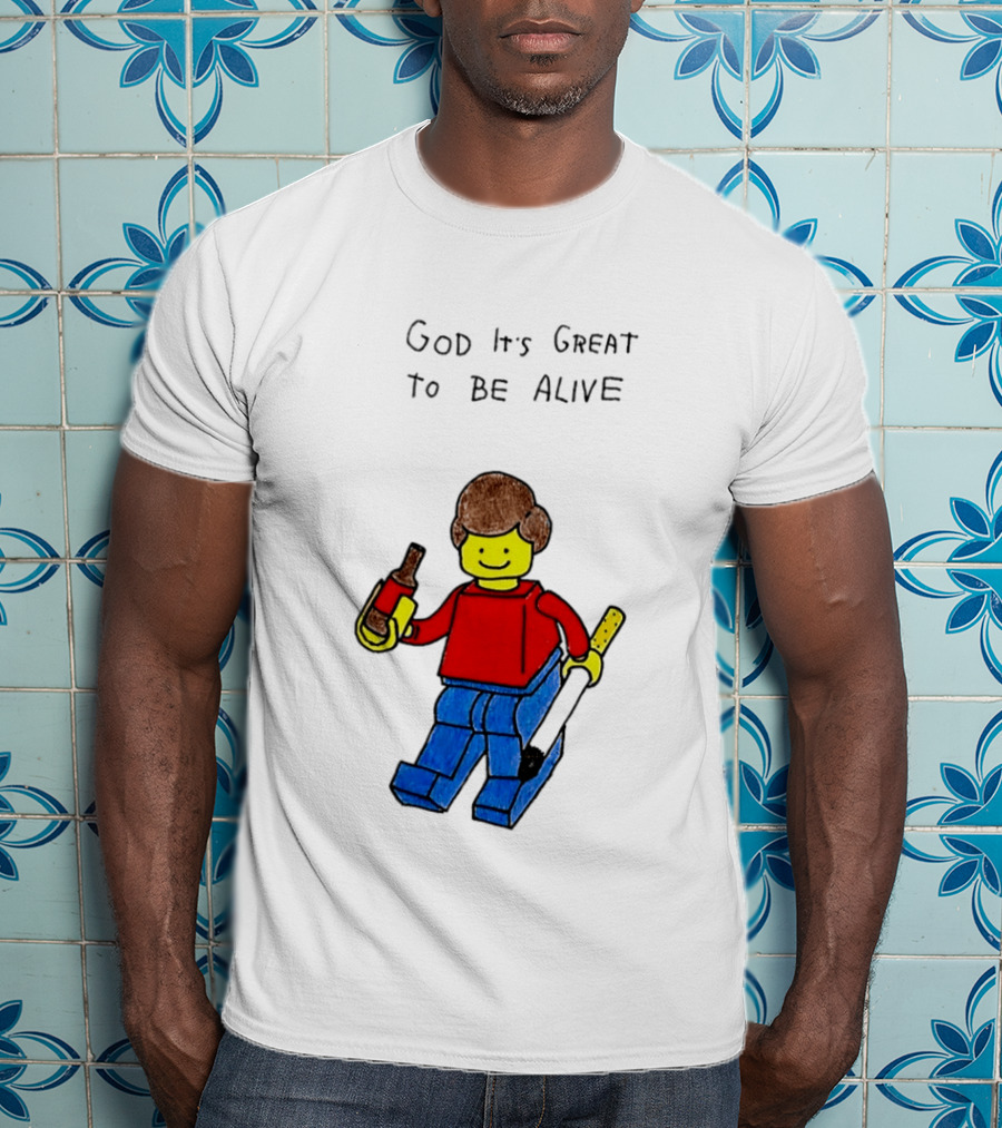 Lego God It's Great To Be Alive Paintbrush And Bottle T-Shirt