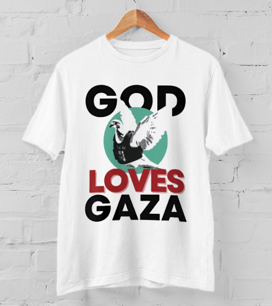GOD LOVES GAZA Bird T-Shirt