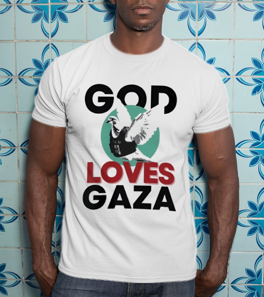 GOD LOVES GAZA Bird T-Shirt