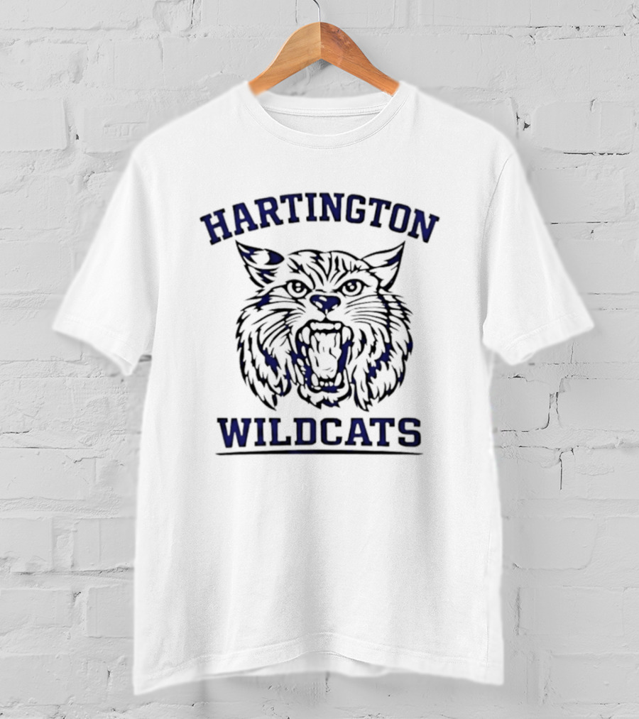 Hartington Wildcats Fierce Wildcat Face Team Spirit T-Shirt