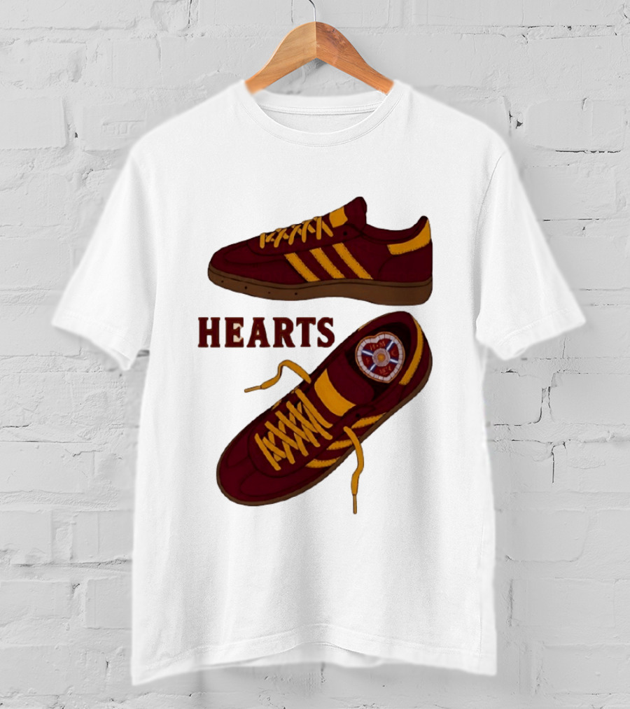 Hearts Casuals 1874 Maroon And Gold Shoes T-Shirt