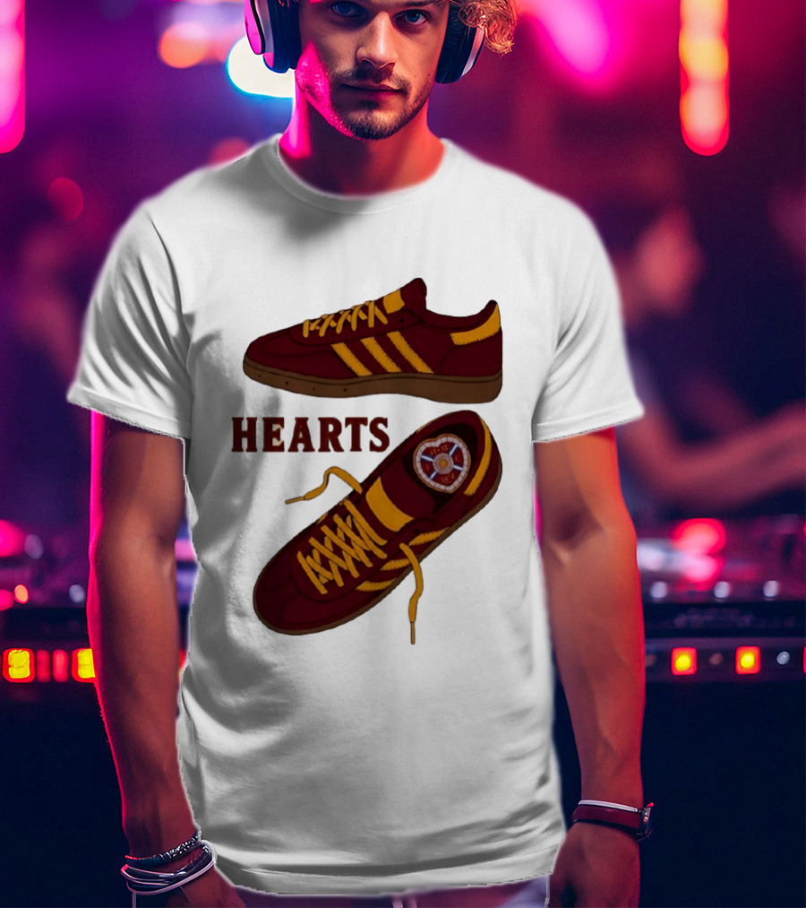 Hearts Casuals 1874 Maroon And Gold Shoes T-Shirt